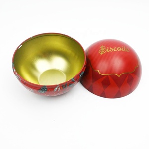 Custom Printed <b>Christmas</b> Tin Bauble Ball Food Grade Tinplate <b>Box</b> <b>Christmas</b> <b>Tree</b> Hanging Ornament Sphere Metal Packaging Can - Product Image 3