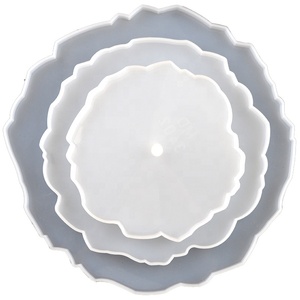 Three Tiered Serving Tray Coaster Mold Cake Dessert Stand Silicone <strong>Resin</strong> Mold Geode <strong>Epoxy</strong> Craft Casting Mold - Product Image 4
