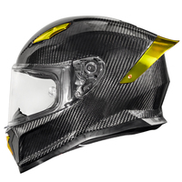 Casque de moto intégral en fibre de carbone 3K noir - Prêt à l'emploi - Certifié DOT et 3C - Unisexe - Direct usine