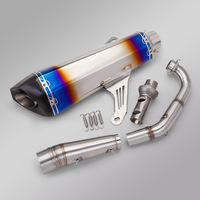 Nuevo Sistema de Escape Completo para Motocicleta, Tubo de Conexión Delantero Deslizable con Punta de Fibra de Carbono para XMAX300 2014-2024