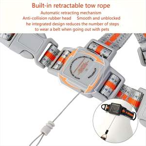Harnais pour petits animaux 2 en 1 écologique avec laisse intégrée, laisse extensible, collier rétractable intégré, verrouillage automatique, lavage à la main - Product Image 4