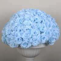 Nouvelle boule de fleurs artificielles rondes et demi-rondes, centre de table pour mariage, décoration florale sphérique personnalisable