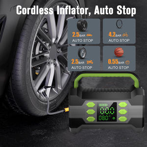 Nouvel arrivage : Démarreur de batterie portable 4-en-1 3000A pour voiture et moto avec lampe LED et compresseur d'air - Product Image 5