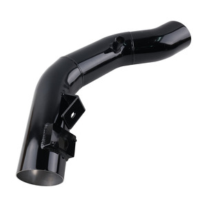 Air Intake Kit For 2003-2007 Ford 6.0L Diesel F-Series Pickup Trucks <b>Black</b> Aluminum Alloy With <b>Bracket</b> - Product Image 4
