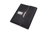 Speaker Bluetooth Pengisian Daya Nirkabel Power Bank Notebook 8000mah USB Flash Drive Logo LED Kulit PU Produk Promosi Kantor