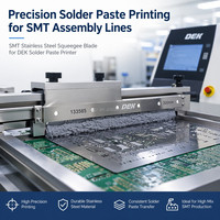 Pisau Squeegee Baja Tahan Karat 200-600mm untuk Printer Pasta Solder DEK SMT, Pengikis Pencetakan Logam, Suku Cadang Pengganti