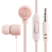 MQ-15 Hadiah untuk Gadis Cantik Earphone Kabel In-ear 3.5mm Plug JL Chipset IPX3 Tahan Air Stereo Bass Mikrofon Earbuds