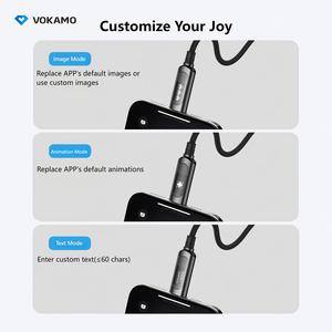 Câble de Charge Super Rapide USB C vers USB C 100W Cordon de Données en Nylon avec Affichage Led Câble Visible Type C Câble de Charge Rapide de Données Lumineuses - Product Image 5
