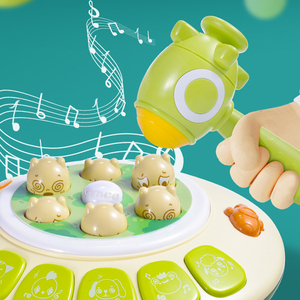 <span class=keywords><strong>Jeu</strong></span> musical multifonctionnel à piles, clavier accordéon éducatif et jouet Whack-a-Mole à thème dessin animé - Grande Vente - Product Image 4