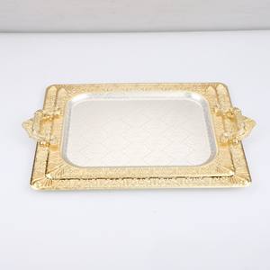 Ensemble de plateaux de service décoratifs écologiques en vente flash - 3 pièces - Assiettes au design élégant - Lavables au lave-vaisselle - Pour la maison et la restauration - Product Image 2