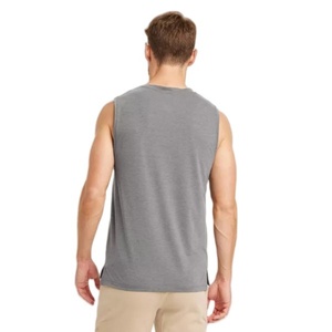 <b>Men's</b> Slim Fit Fitness <b>Singlets</b> Knitted Embroidery Breathable 100% Cotton Quick Dry Eco-Friendly Gym Tank Top Summer Outdoor - Product Image 5
