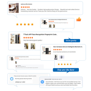 Locstar Cerradura sicurezza digitale digitale biometrica intelligente Password a distanza TTlock Tuya Wifi impronta intelligente <span class=keywords><strong>serratura</strong></span> porta - Product Image 6