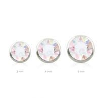 Piercing de nombril flottant multicolore en titane G23 avec opale, piercing labret, clou de piercing, bijoux en titane
