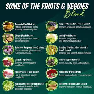 Factory Green Superfood Gummies Suppléments verts quotidiens Favorise la santé du foie, la santé digestive et le système immunitaire - Product Image 5