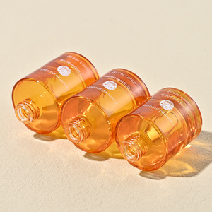 Cosmético 30ml Botella cuentagotas de vidrio Embalaje de lujo Esencial Suero facial Botella cuentagotas de aceite Botella de hombro plano - Product Image 3