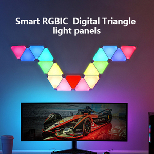 Panel de Luces LED RGB Inteligente Banqcn, Diseño Triangular Blanco Moderno, Conexión DIY, con Aplicación y Control Remoto para ESports y Sincronización Musical - Product Image 3