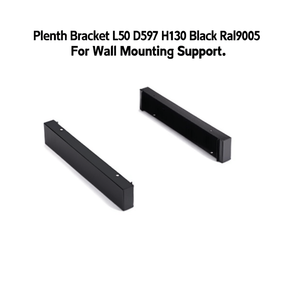 Support mural Fami Plinth Bracket L50 D597 H130 Noir RAL9005 pour fixation murale - Product Image 3