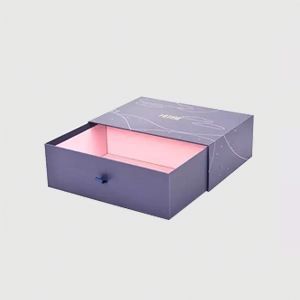Custom Logo Luxury Sliding Cover Design Paper Rigid Cardboard Product Gift Packaging Drawer <b>Box</b> With Ribbon Earing Packages - Product Image 3