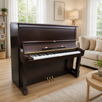Piano droit d'occasion KAWAI KL601 brun satiné, d'origine japonaise, son clair et doux, bon état mécanique