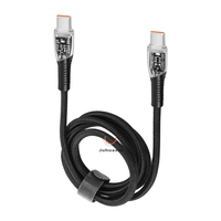 Kabel Data pengisian daya Super cepat, kabel cahaya 27W Tipe C 65W IPH V8 3,1 A kualitas tinggi dengan kabel USB kain kepang