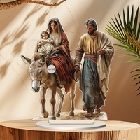 Nouvelle figurine de Noël en acrylique plat 2D poupée affectueuse pour enfants et parents article décoratif familial pour un usage domestique