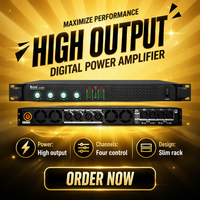 Amplificateur de puissance audio numérique de classe D à 4 canaux Nuoxun PX4650 haute efficacité 600 watts avec audio haute résolution