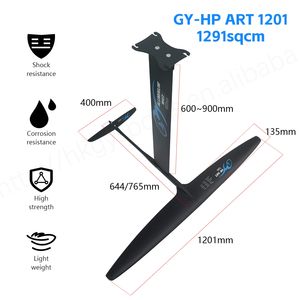 Vente chaude GY-HP ART 1201 Hydrofoil Hydrofoil Ultra-léger en aluminium haute performance en fibre de carbone pour les sports nautiques surf - Product Image 3