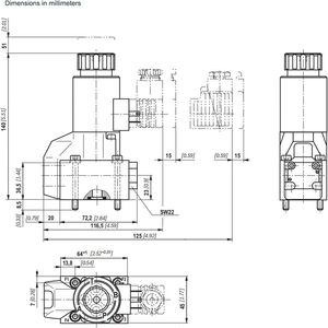 Válvula de control direccional hidráulica Rexroth M-3SEW6C3X 420 bar 24V CC de 4 vías fabricada en China - Product Image 2