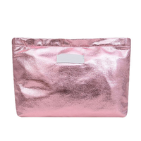 Portable grande capacité brillant paillettes toilette stockage sac cosmétique argent Flash maquillage pochette sac avec Logo personnalisé