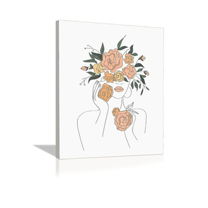 Dessins <span class=keywords><strong>de</strong></span> ligne abstraits nordiques taille personnalisée écologique toile Art impression bricolage intérieur décor à la maison mur extensible réaliste Portrait - Product Image 1