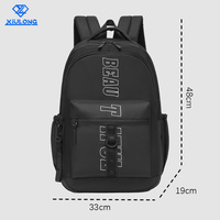 Sac à dos unisexe grande capacité en nylon imperméable avec fermeture éclair, antivol, tendance, minimaliste urbain, multi-poches, pour étudiants, voyage et usage quotidien