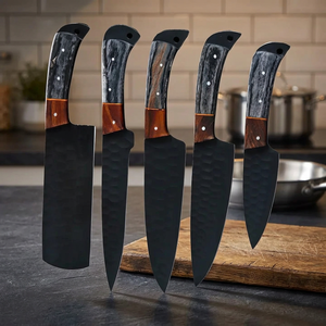 Juego de Cuchillos de Chef Profesionales de 5 Piezas de Acero Inoxidable, Mango de Madera Hecho a Mano, Ecológico, Apto para Lavavajillas, Regalo, Ambidiestro, 6-7.9 Pulgadas - Product Image 6