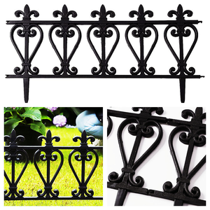 Tip Head Design Grey Plastic Flexible Interlocking Eco-Friendly Waterproof Rot Proof 60x33cm Garden Picket <b>Fence</b> - Product Image 2