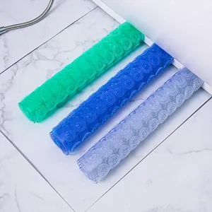 Klicken Sie auf Plastic Clear Blue rutsch feste Dusch kissen matten mit Saugnäpfen und Abfluss löchern