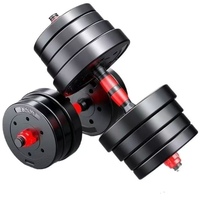Ensemble d'haltères réglables pour dortoir, appartement, salle de sport à domicile, entraînement, plaques recouvertes pour hommes, musculation et bodybuilding