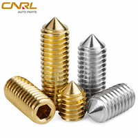 M3 M4 M5 Brass Hex Socket Set Screw DIN 914 Cone Point Grub Bolt for Gear Pulley Fixing Hardware Member Hub Box Bin