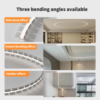 Profilé LED flexible en aluminium avec diffuseur en silicone pour colonne circulaire et armoire en arc, canal sans points en alliage 6063-T5