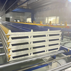 แผงฉนวนกันความร้อน PU สำหรับตกแต่งภายในโรงแรมแผงเหล็กแซนวิชฉนวนกันเสียงทนไฟ - Product Image 2