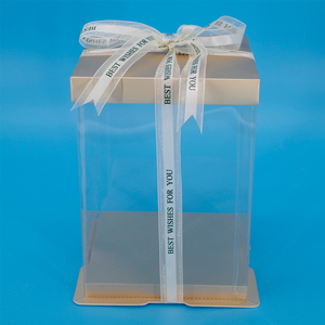 Altın kapaklı ve taban plastik şeffaf ambalaj ekmek kutusu için doğum günü düğün pastası emballage de gateaux - Product Image 3