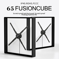 Ventilateur projecteur holographique 3D pleine taille 65 cm, lecteur multimédia compact à LED, appareil visuel pour la vente au détail