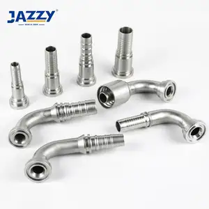 JAZZY 3000 6000 9000 PSI baja karbon tempa Fitting hidrolik SAE Flange