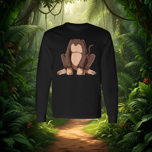 T-shirt à manches longues motif singe sans tête – Idéal pour la promotion - Product Image 3