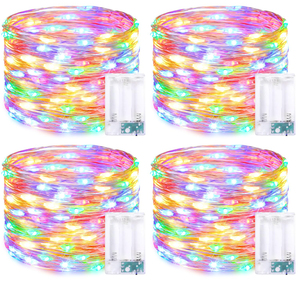 Guirlandes lumineuses de Noël multicolores à brancher, lumières LED scintillantes pour arbre de Noël, différentes options de minuterie et fonction mémoire - Product Image 1