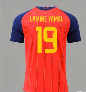 Maillot de football commémoratif personnalisé de l'équipe nationale, Argentine Messi, France Mbappé, Espagne Yamal, souvenir - Product Image 4