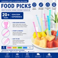 Fourchettes à fruits jetables en plastique, pics alimentaires de qualité alimentaire sans BPA, mini brochettes pour décorer les boîtes bento pour enfants, pour les apéritifs et les collations de fête
