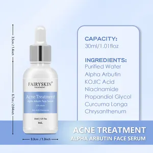 Serum Private Label OEM Anti Acne Serum For Skin Care Kojic Acid Private Label Whitening Alpha Arbutin Face Serum For Acne Treatment Products