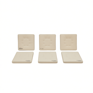 Cojines para Silla de Jardín Color Crema, 19.7x19.7x1.2 Pulgadas, Tela Oxford para Exteriores, Acolchados, Resistentes al Agua, Extraíbles, Lavables, Cuadrados - Product Image 1