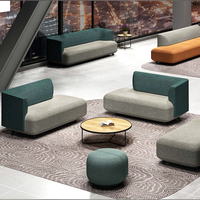 Juego de Sofás Modulares de Tela Modernos y Lujosos para Oficina, Hospital, Sala de Estar, Áreas de Espera, Muebles Seccionales Personalizables