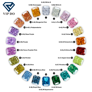 Gemme di Zirconia Cubica Sintetica di Grado 7A, Taglio Ottagonale Ghiaccio Frantumato Multicolore, Diamanti ad Alto Contenuto di Carbonio, Taglio Fiore di Ghiaccio Rettangolare - Product Image 1
