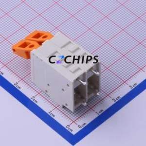 KF206-7.5-2P Spring Terminal Block Through hole Component (THT),P=7.5mm Connector 7.5mm 2P 2 41A - Product Image 2